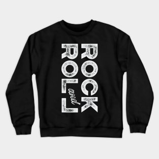 Rock and roll design with textured letters Crewneck Sweatshirt